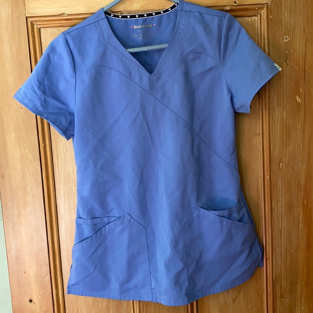 Heart and Soul ceil blue scrub set